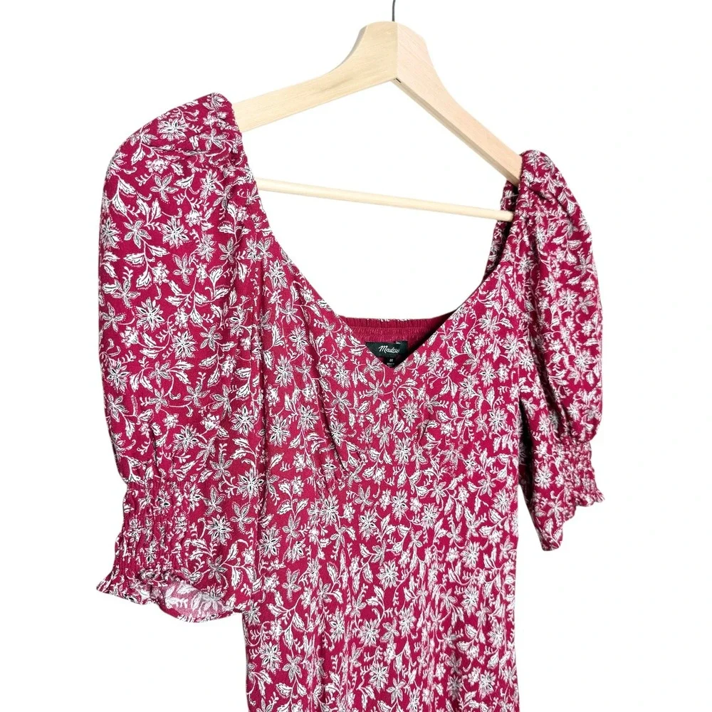 Madewell Puff-Sleeve Mini Dress in Floral‎ Size 00